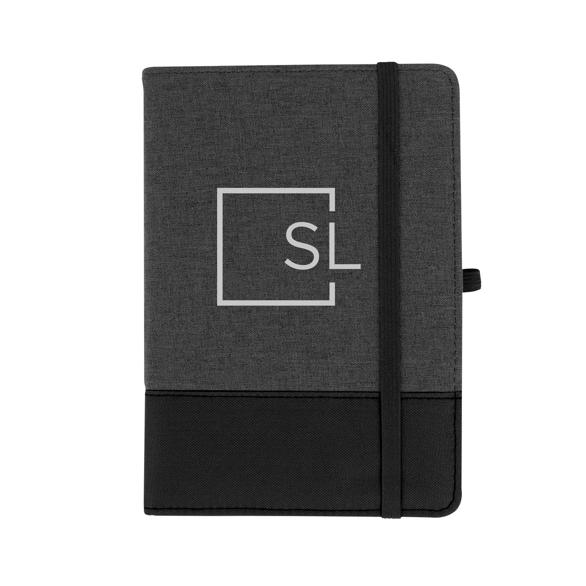 Lineage Journal in Recycled PET - Charcoal with Black - Silk Screen