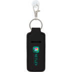 Lip Balm Holder Bottle Charm in Neoprene - Black - Front
