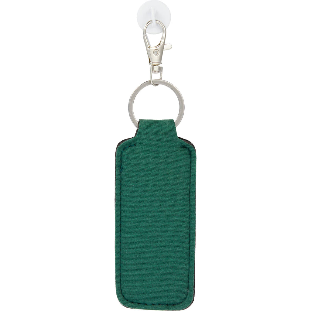 Lip Balm Holder Bottle Charm in Neoprene - Dark Green - Back