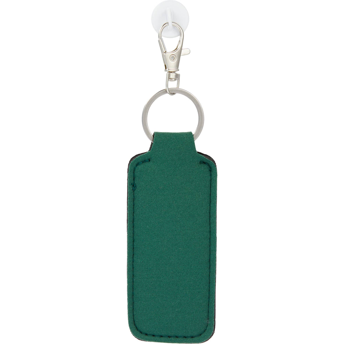 Lip Balm Holder Bottle Charm in Neoprene - Dark Green - Back