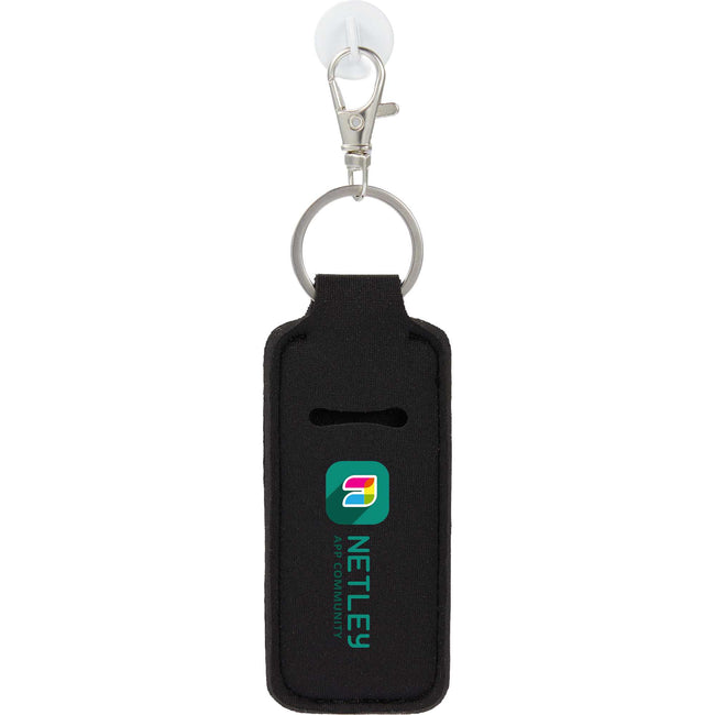 Lip Balm Holder Bottle Charm in Neoprene Full Color