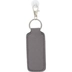 Lip Balm Holder Bottle Charm in Neoprene - Gray - Back