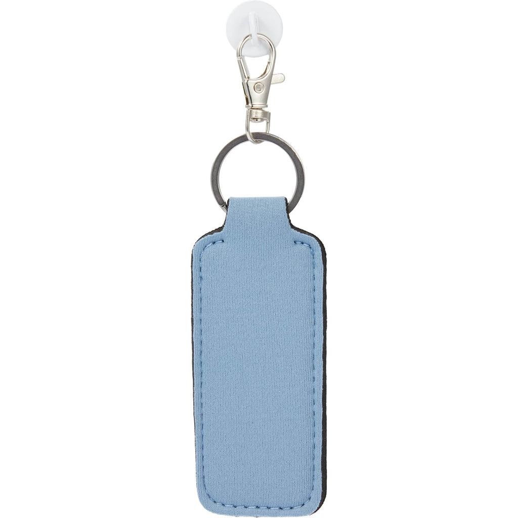 Lip Balm Holder Bottle Charm in Neoprene - Light Blue - Back