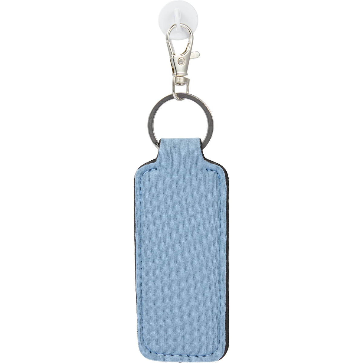 Lip Balm Holder Bottle Charm in Neoprene - Light Blue - Back