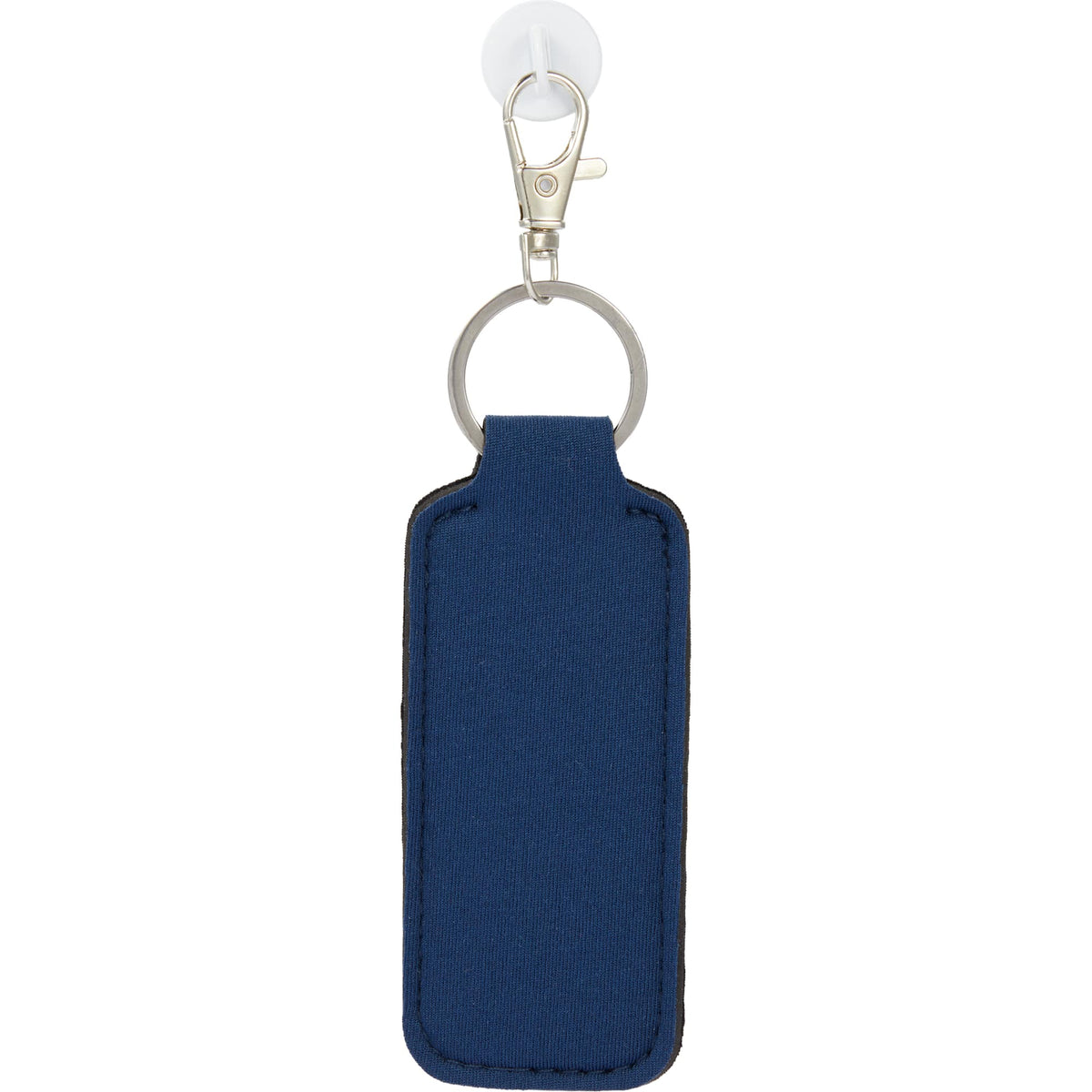 Lip Balm Holder Bottle Charm in Neoprene - Navy - Back