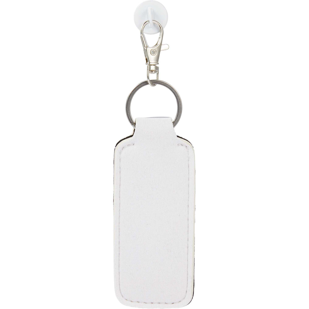 Lip Balm Holder Bottle Charm in Neoprene - White - Back