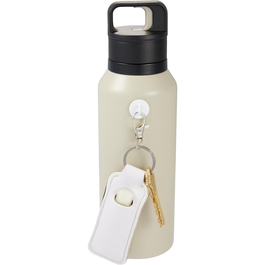 Lip Balm Holder Bottle Charm in Neoprene - White - Detail