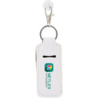 Lip Balm Holder Bottle Charm in Neoprene - White - Front