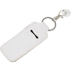 Lip Balm Holder Bottle Charm in Neoprene - White - Left Angle
