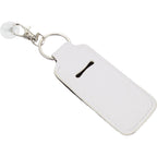 Lip Balm Holder Bottle Charm in Neoprene - White - Right Angle