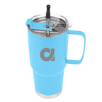 Lisbon Stainless Steel Tumbler with Straw, 30 oz - Silk Screen