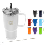 Lisbon Stainless Steel Tumbler with Straw, 30 oz
