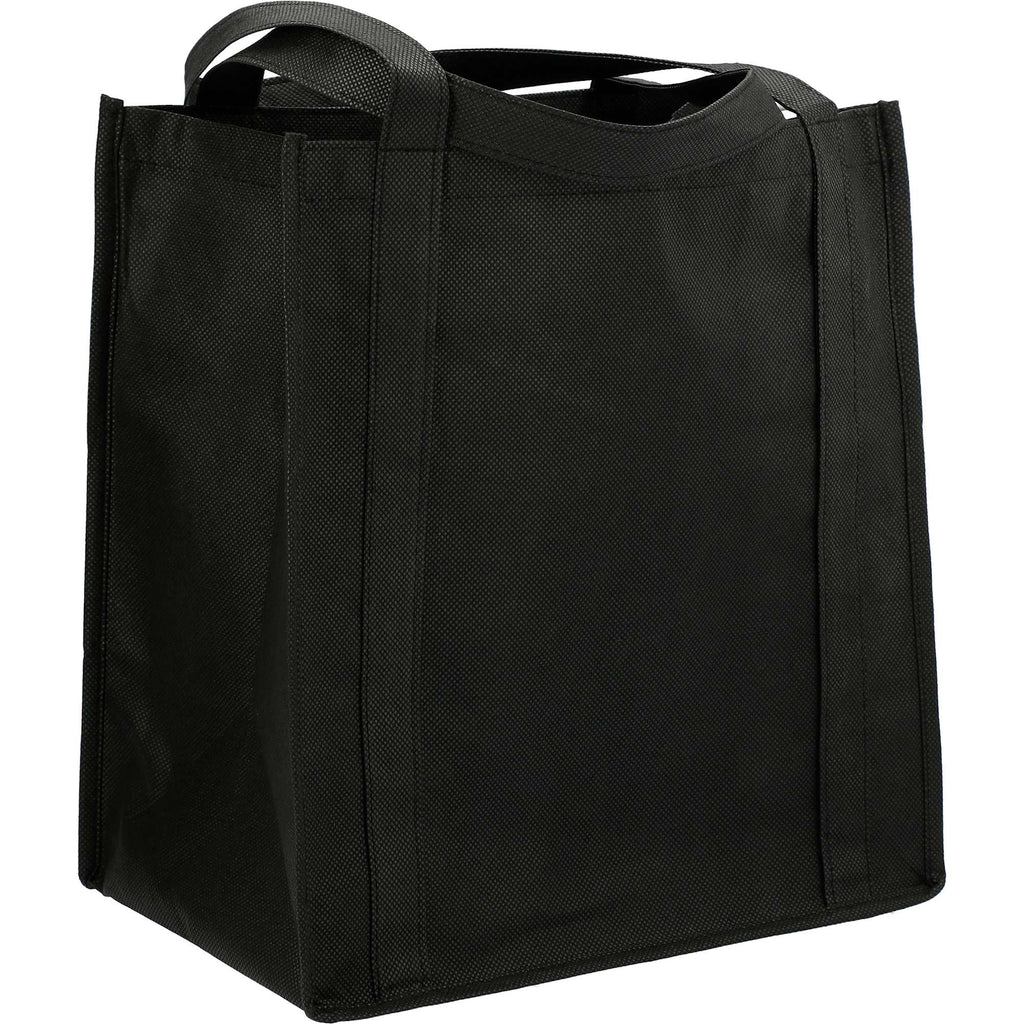 Little Juno Grocery Tote with Bottom Board - Black - Right Angle 2