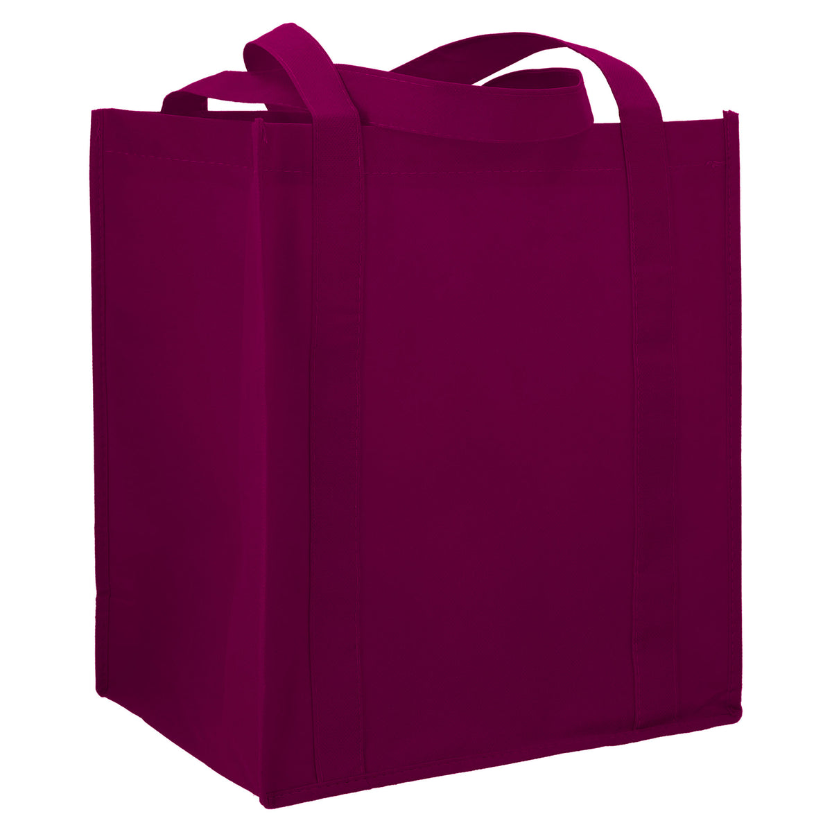 Little Juno Grocery Tote with Bottom Board - Burgundy - Right Angle 2
