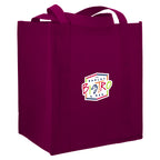 Little Juno Grocery Tote with Bottom Board - Burgundy - Right Angle