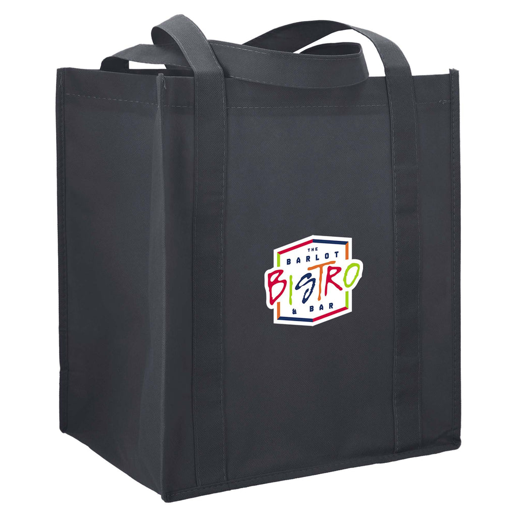 Little Juno Grocery Tote with Bottom Board - Charcoal - Right Angle