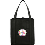 Little Juno Grocery Tote with Bottom Board Full Color - Black - Front