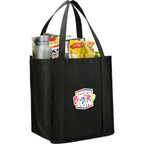 Little Juno Grocery Tote with Bottom Board Full Color - Black - Photo