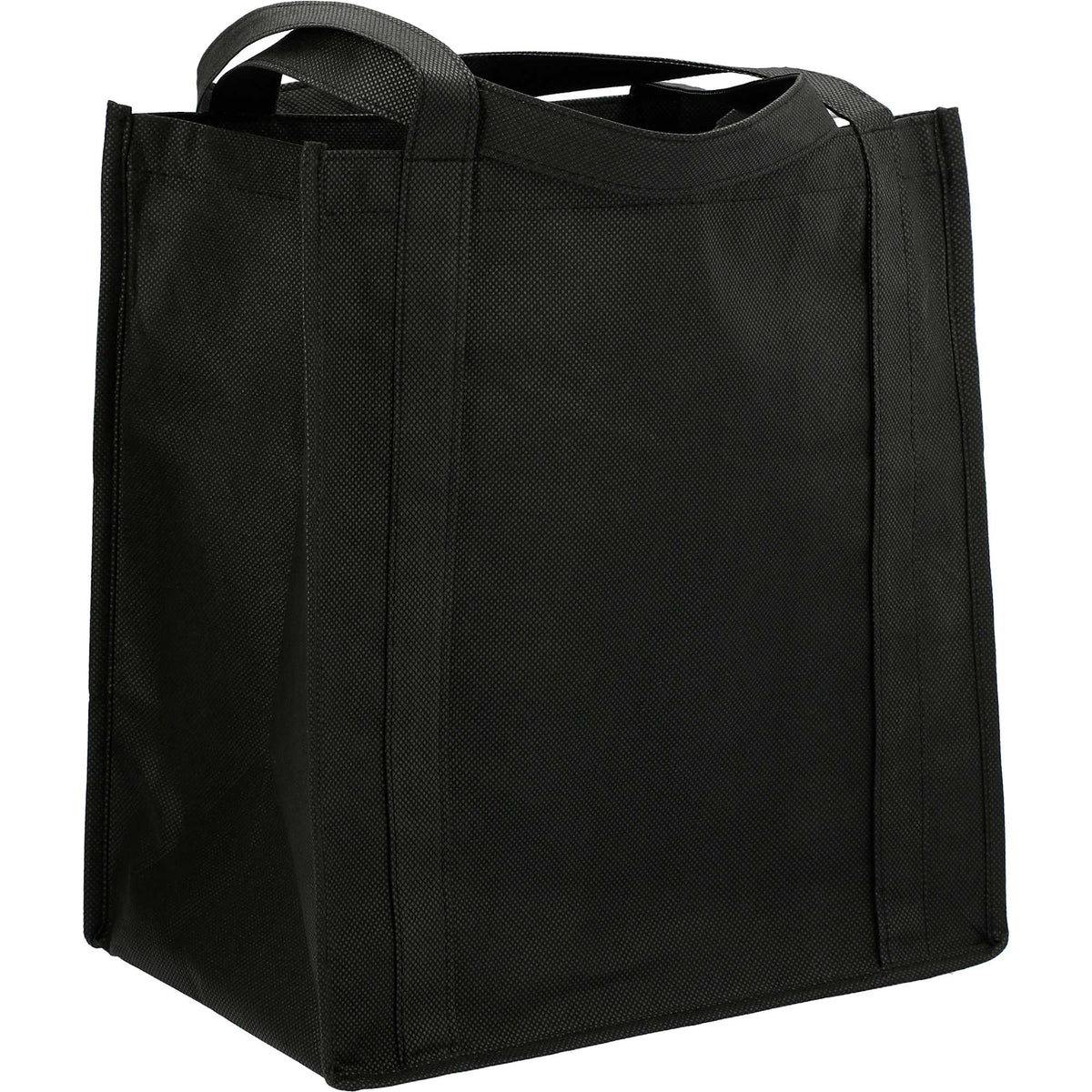 Little Juno Grocery Tote with Bottom Board Full Color - Black - Right Angle 2
