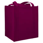 Little Juno Grocery Tote with Bottom Board Full Color - Burgundy - Right Angle 2