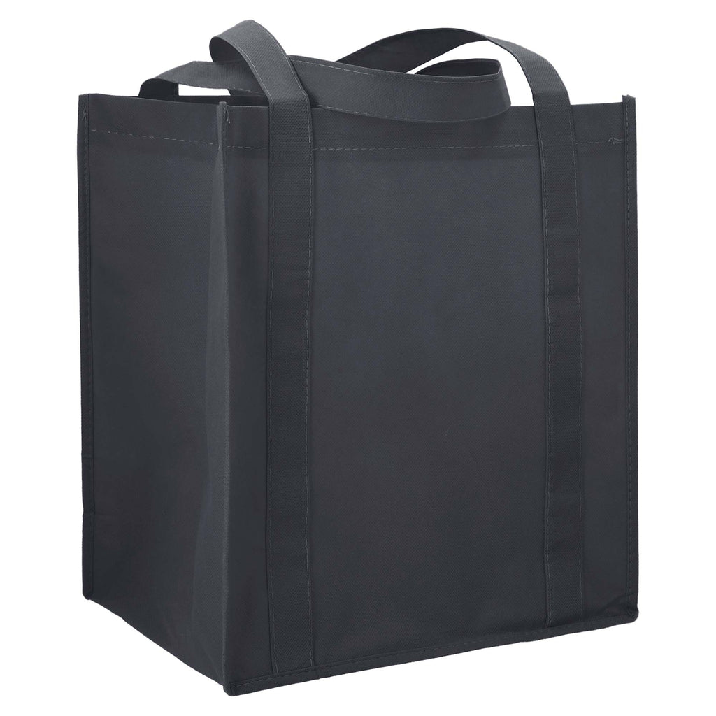 Little Juno Grocery Tote with Bottom Board Full Color - Charcoal - Right Angle 2