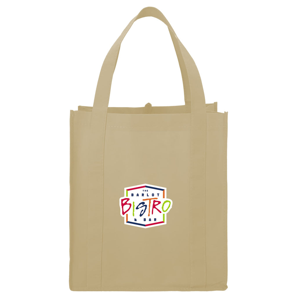 Little Juno Grocery Tote with Bottom Board Full Color - Cream - Front