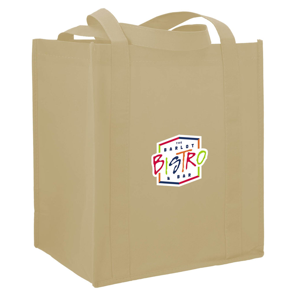 Little Juno Grocery Tote with Bottom Board Full Color - Cream - Right Angle