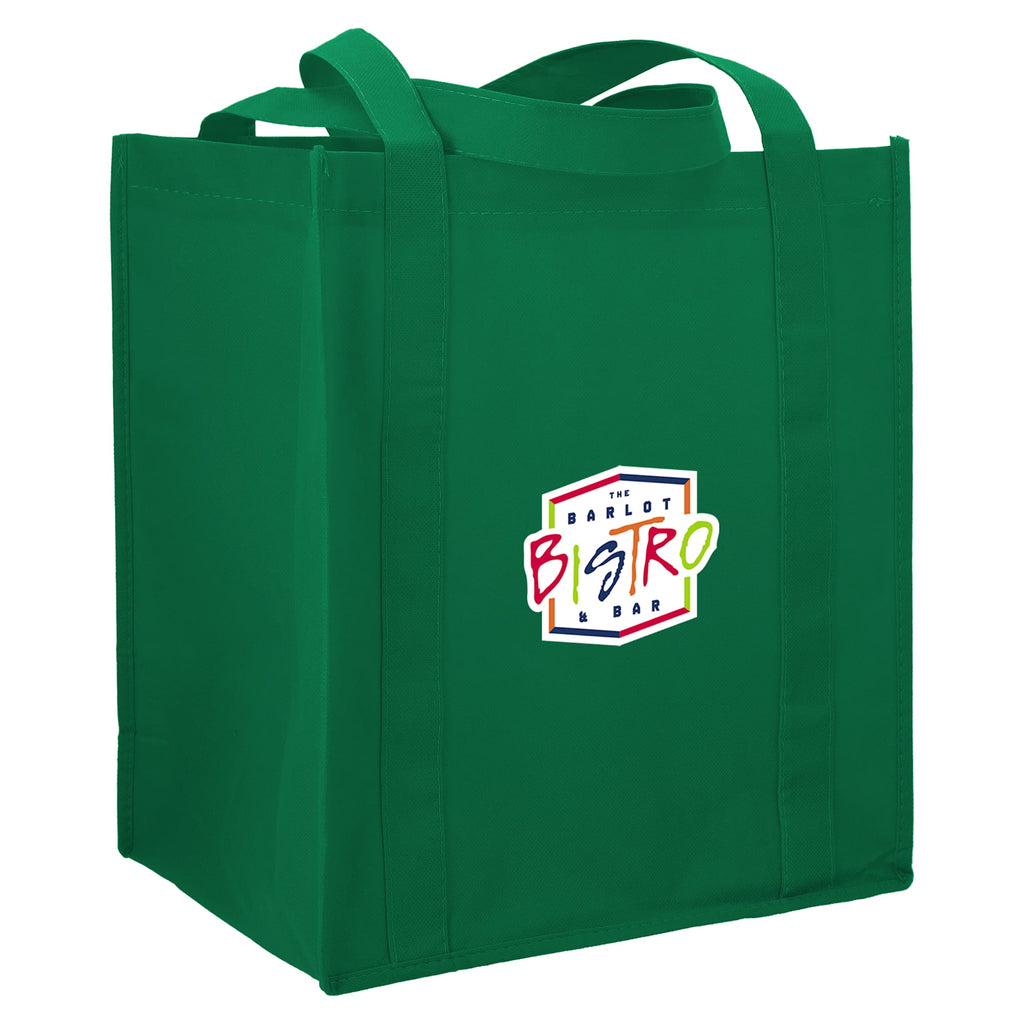 Little Juno Grocery Tote with Bottom Board Full Color - Green - Right Angle