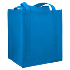 Little Juno Grocery Tote with Bottom Board Full Color - Process Blue - Right Angle 2