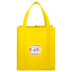 Little Juno Grocery Tote with Bottom Board Full Color - Yellow - Front