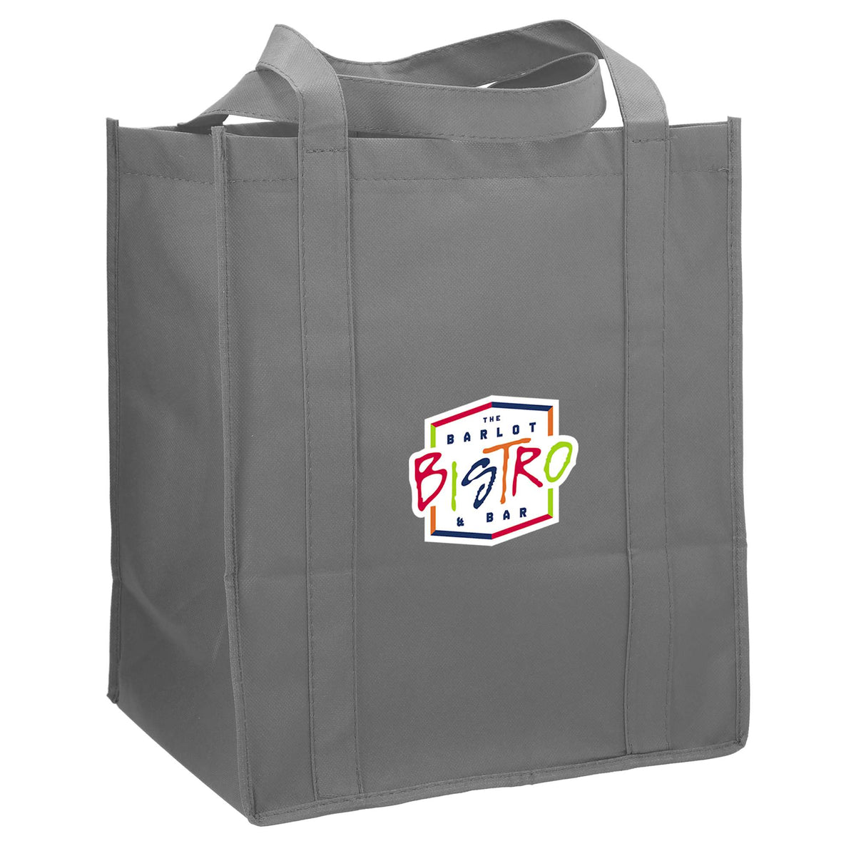 Little Juno Grocery Tote with Bottom Board - Gray - Right Angle