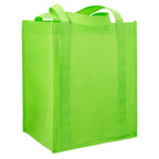 Little Juno Grocery Tote with Bottom Board - Lime Green - Right Angle 2