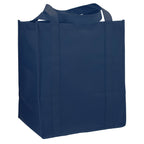 Little Juno Grocery Tote with Bottom Board - Navy Blue - Right Angle 2