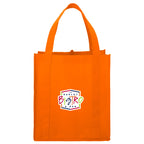 Little Juno Grocery Tote with Bottom Board - Orange - Front