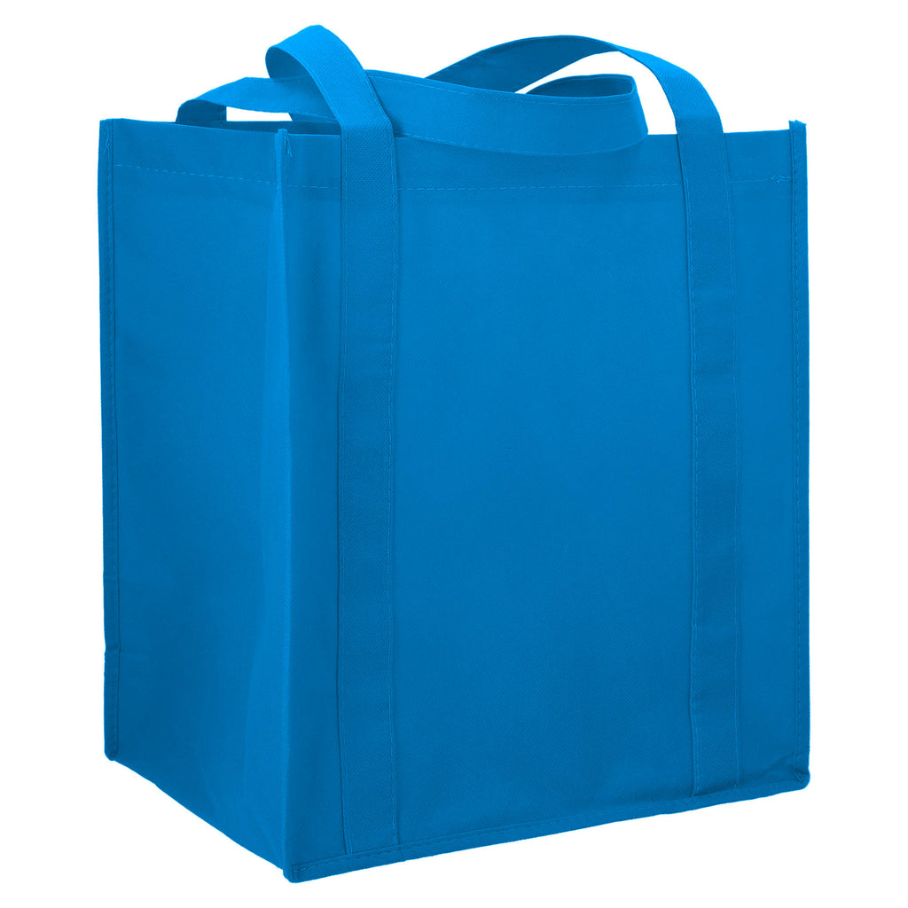 Little Juno Grocery Tote with Bottom Board - Process Blue - Right Angle 2