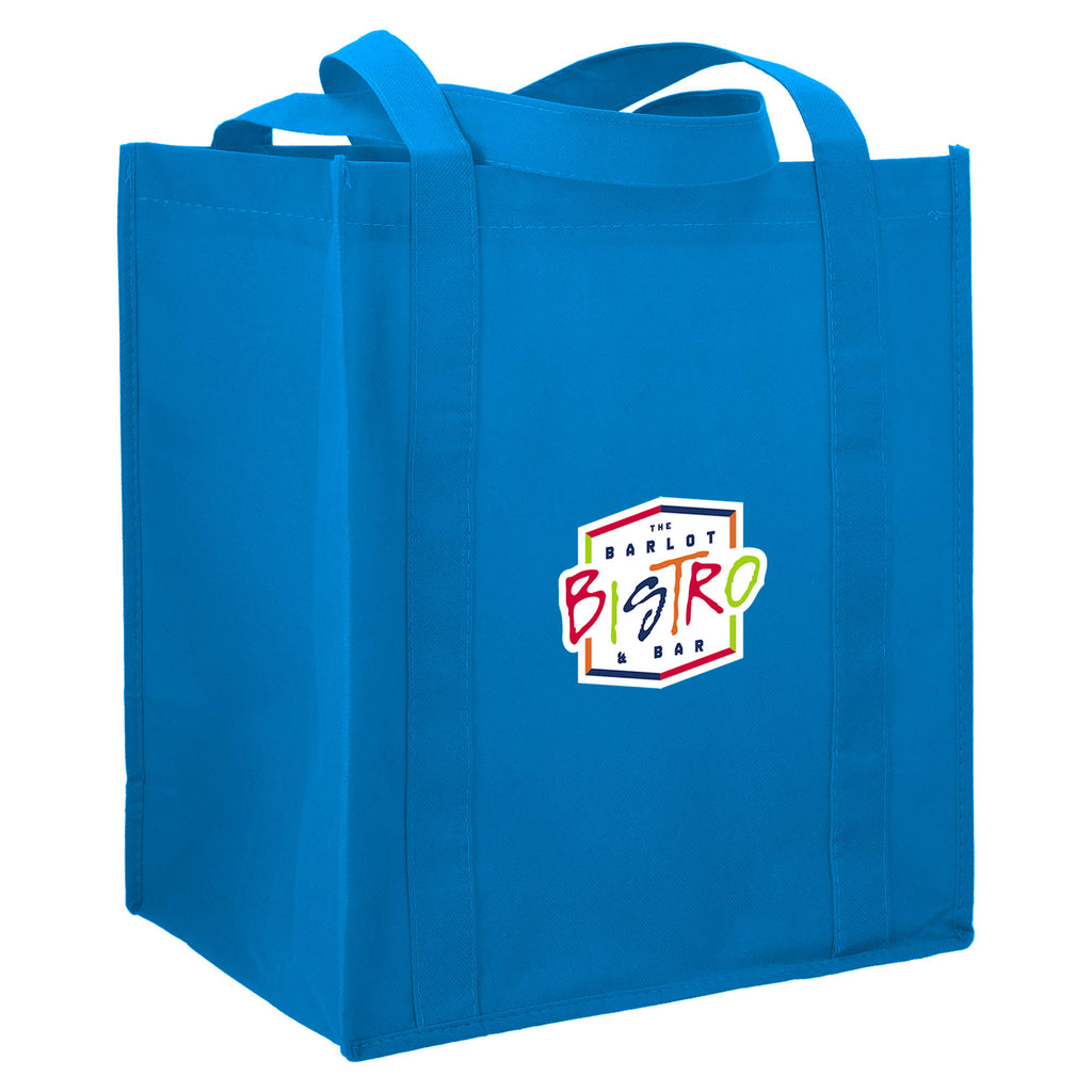 Little Juno Grocery Tote with Bottom Board - Process Blue - Right Angle