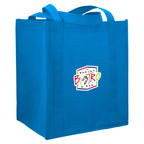 Little Juno Grocery Tote with Bottom Board - Process Blue - Right Angle
