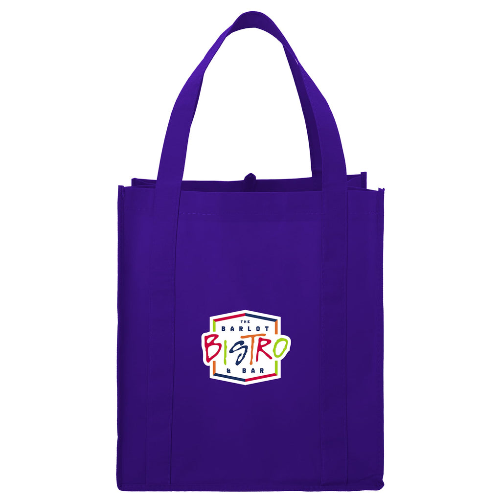 Little Juno Grocery Tote with Bottom Board - Purple - Front