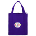 Little Juno Grocery Tote with Bottom Board - Purple - Front