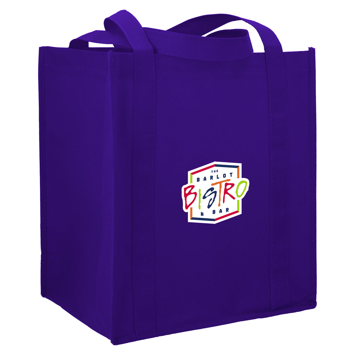 Little Juno Grocery Tote with Bottom Board - Purple - Right Angle