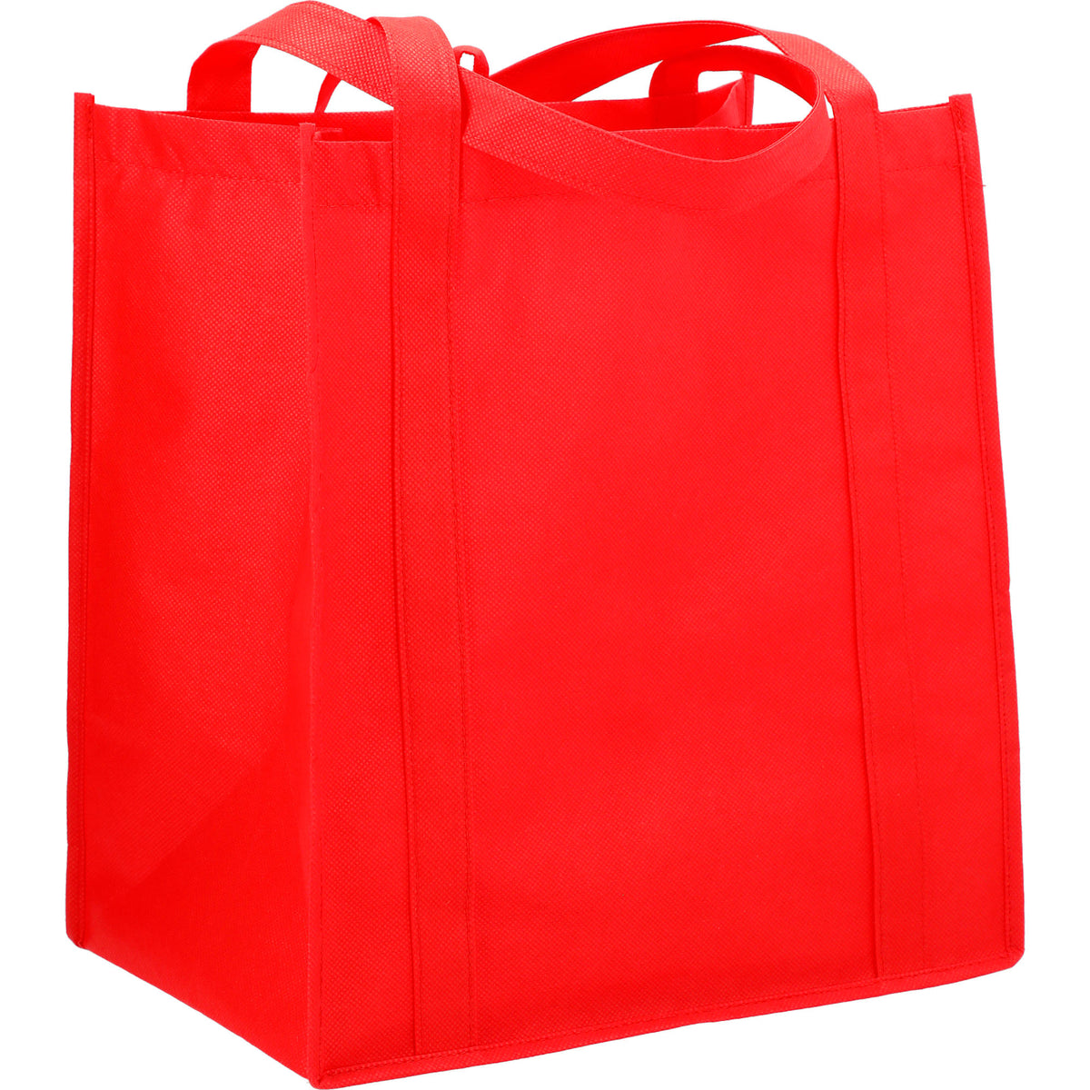 Little Juno Grocery Tote with Bottom Board - RED - Right Angle 2