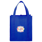 Little Juno Grocery Tote with Bottom Board - Royal Blue - Front