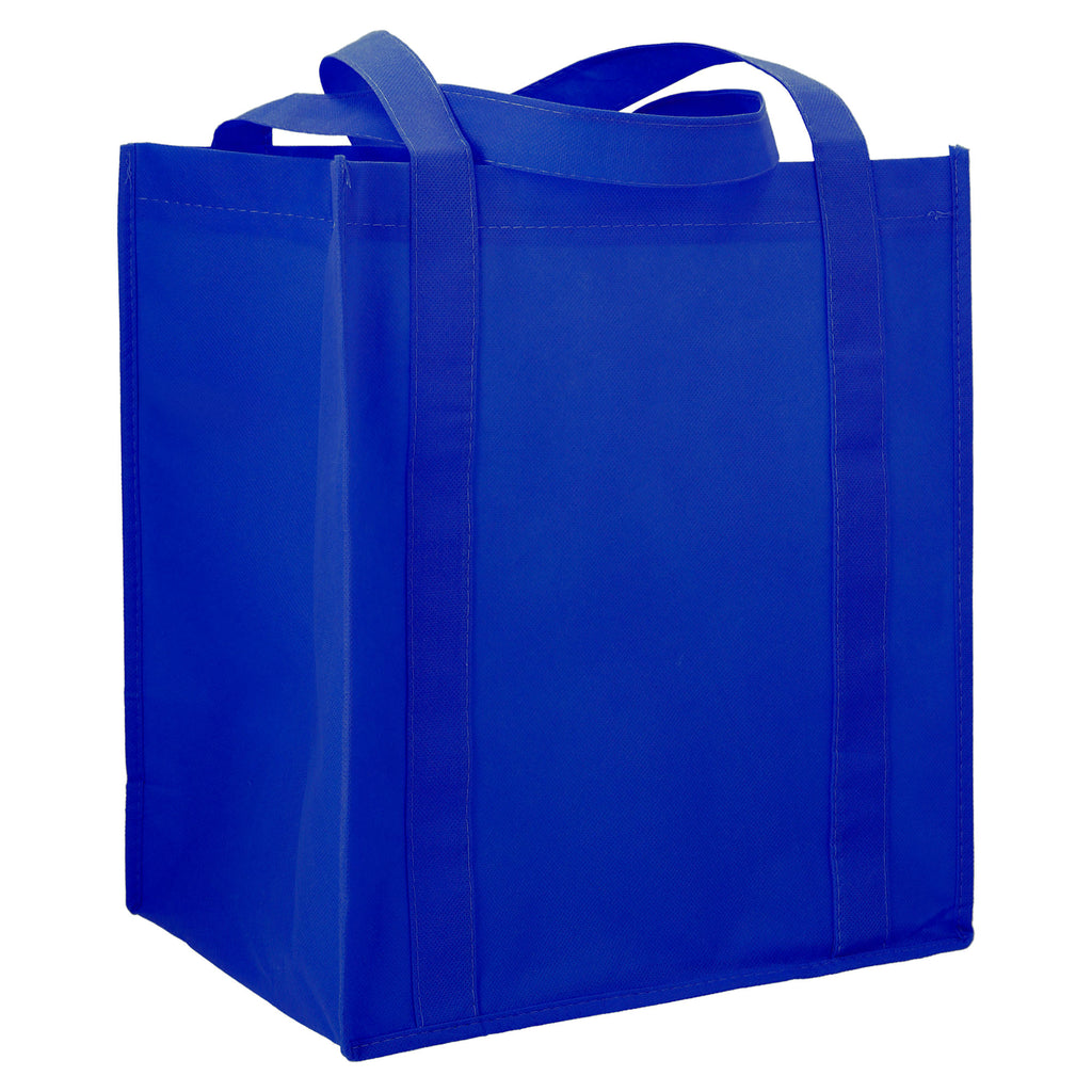 Little Juno Grocery Tote with Bottom Board - Royal Blue - Right Angle 2