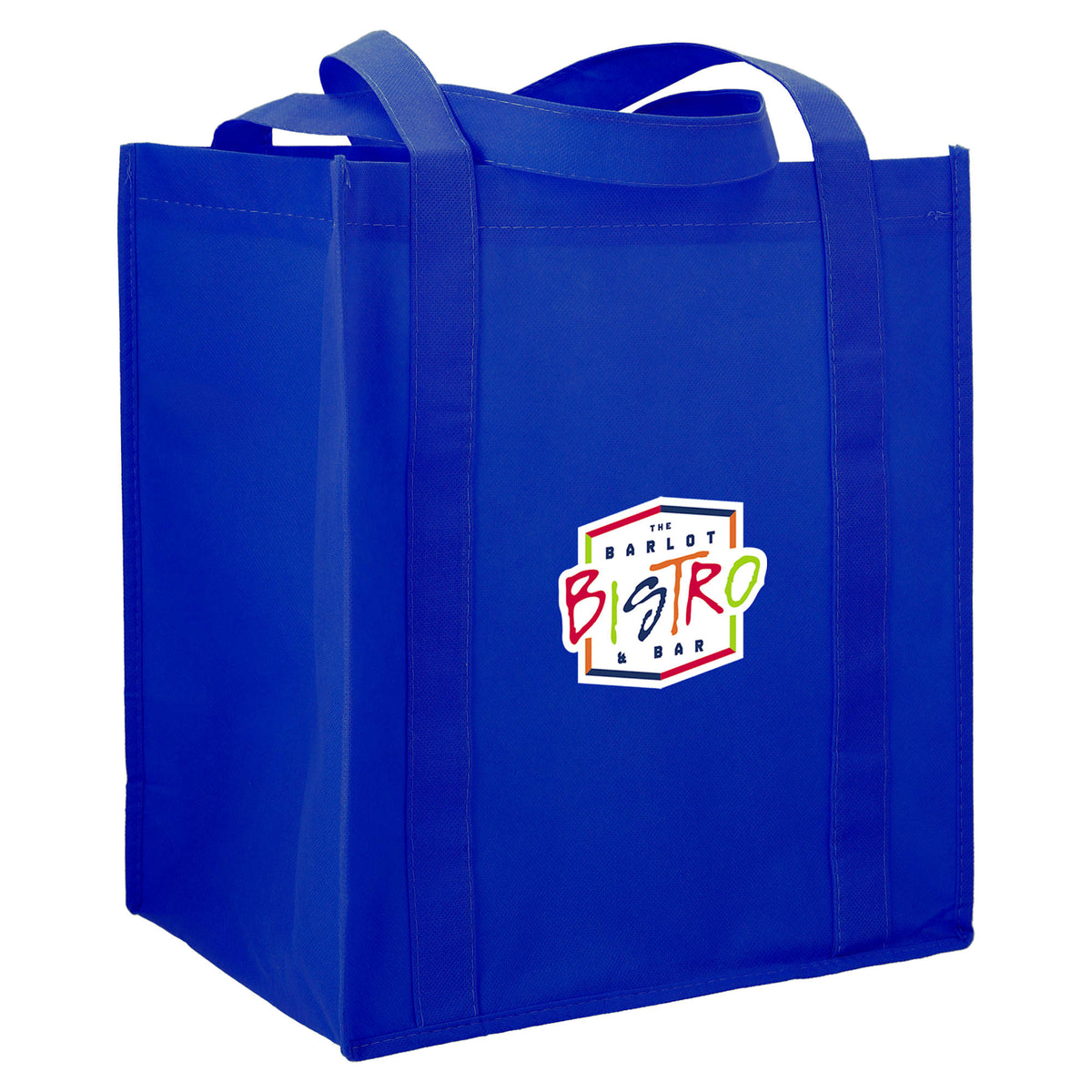 Little Juno Grocery Tote with Bottom Board - Royal Blue - Right Angle