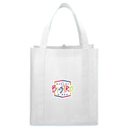 Little Juno Grocery Tote with Bottom Board - White - Front