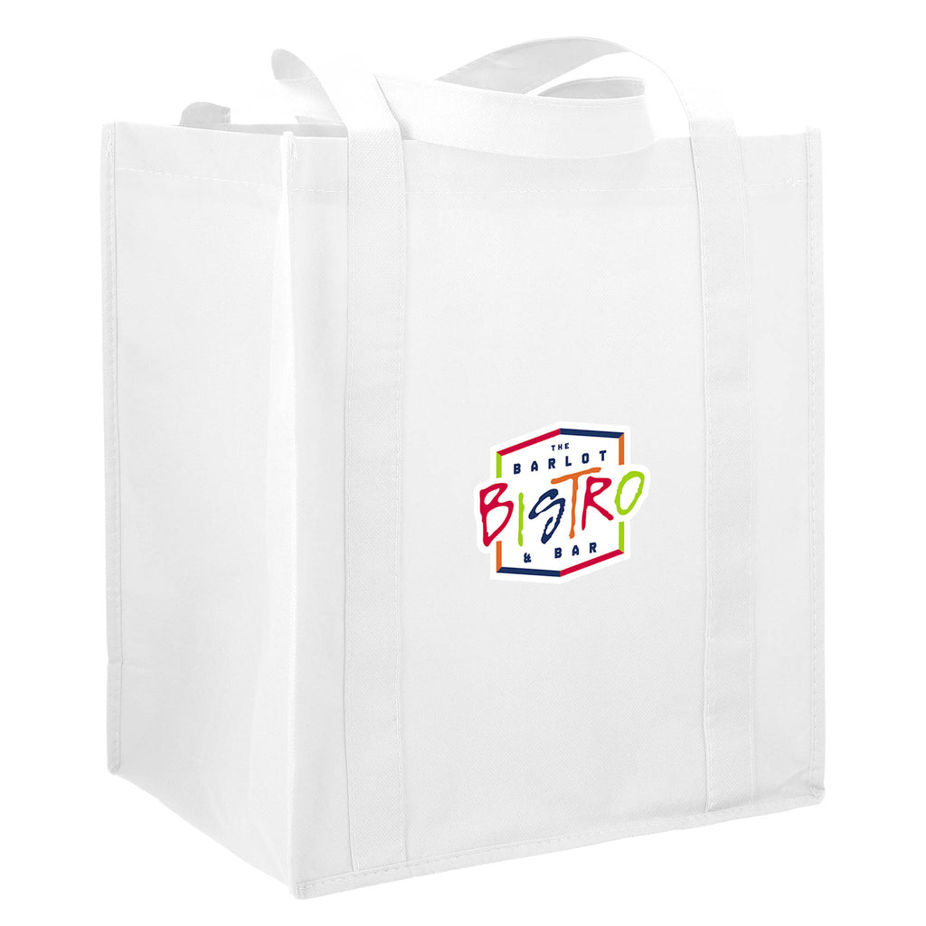 Little Juno Grocery Tote with Bottom Board - White - Right Angle