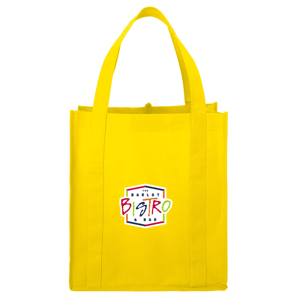 Little Juno Grocery Tote with Bottom Board - Yellow - Front
