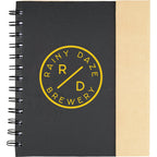 Lock-It Spiral Notebook with Sticky Notes and Pen, 6.5 x 7 Inches - Black - Front