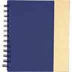 Lock-It Spiral Notebook with Sticky Notes and Pen, 6.5 x 7 Inches - Blue - Front