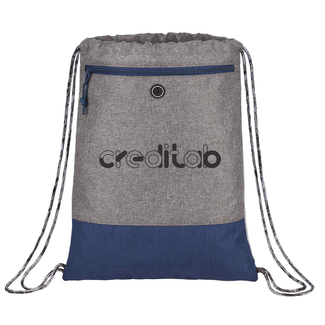 Logan Drawstring Bag with Earbud Port Full Color